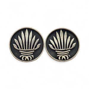 Silver Crest Studs