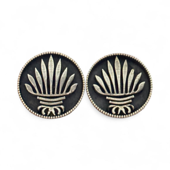 Silver Crest Studs