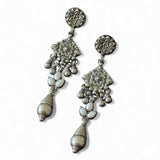 Pristine Square Floral Drops