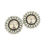 Pristine Floral Carved Studs