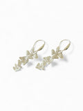 Silver Multiflower Drop Earrings