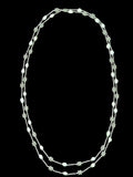Stonned Pearl Squares Long Necklace