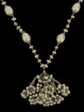 Stonned Pearl Jhumkie Long Necklace