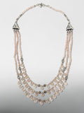 Stonned Rose Quartz Multistrand Necklace