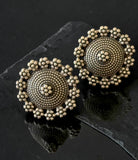 Tribal Flower Big Studs