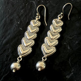 Tribal Leafy Long Earrings