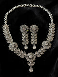 Stonned Cubic Zirconia Necklace With Earrings