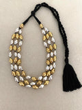 Dholki Beads Two toned three strand