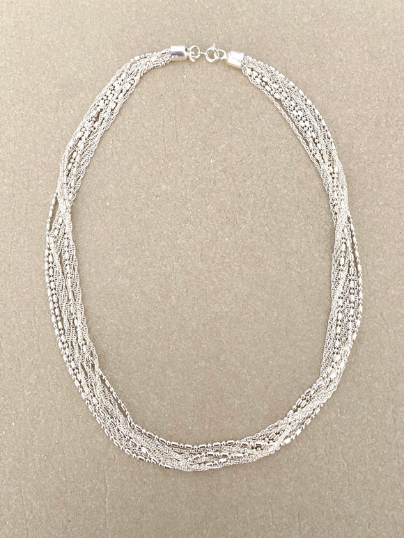 Silver Multi Line-dot Chain