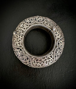 Big Carved Broad Bangle