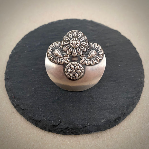 Statement floral ring