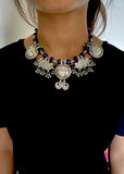 Stonned  Lapiz Antique  Necklace