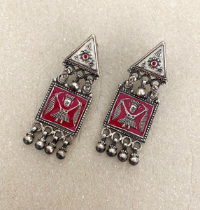 Enamel Red Tribal Triangle