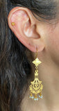 Opulent gold jaal with pearls drop