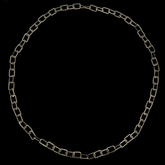 Silver Spaced Big Rectangular Chain