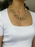 Dholki Beads Two toned three strand