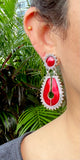 Red Enamel Earring