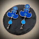 Enamel Blue Shaped Drops