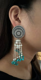 Trendy turquoise Long Jhumkie Drops