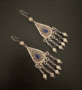 Tribal Antique Blue Earrings
