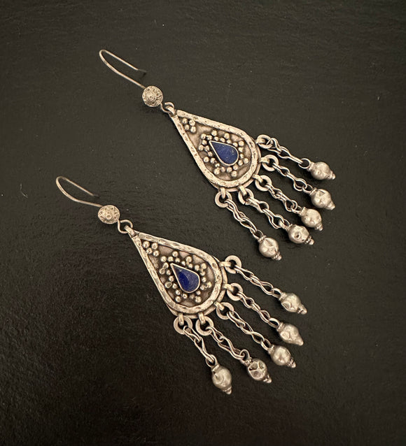 Tribal Antique Blue Earrings