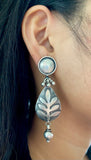 Tribal Engraved Leafy Drops
