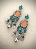 Trendy turquoise tear drops