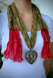 Ethnic scarf pendant