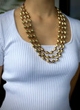 Dholki Beads three strand gold