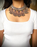 Stonned multi color neckpiece