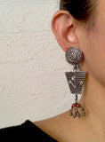 Sheesha Earring Carved Lined