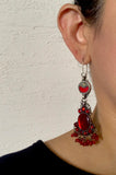 Sheesha earring Red Big Drops